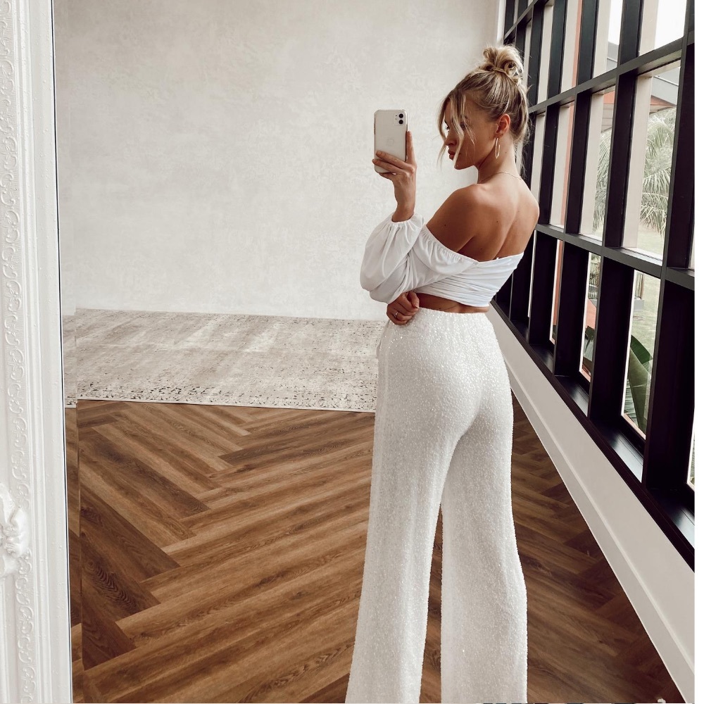 Made With Love Bridal - LOLA Sequin Pant - US 6 / AU 10